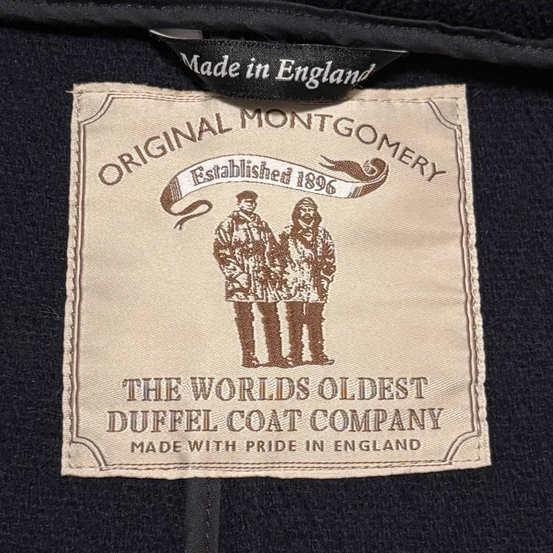 ✨希少✨モンゴメリー　ダッフルコート　ヘリンボーン　フード 着脱可　ネイビー