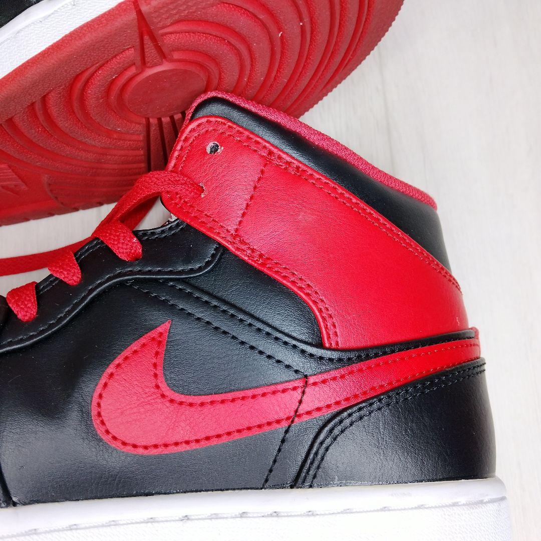 g*n様 ​ナイキ エアジョーダン1 ミッド ブレッド トゥ 26.5cm 赤