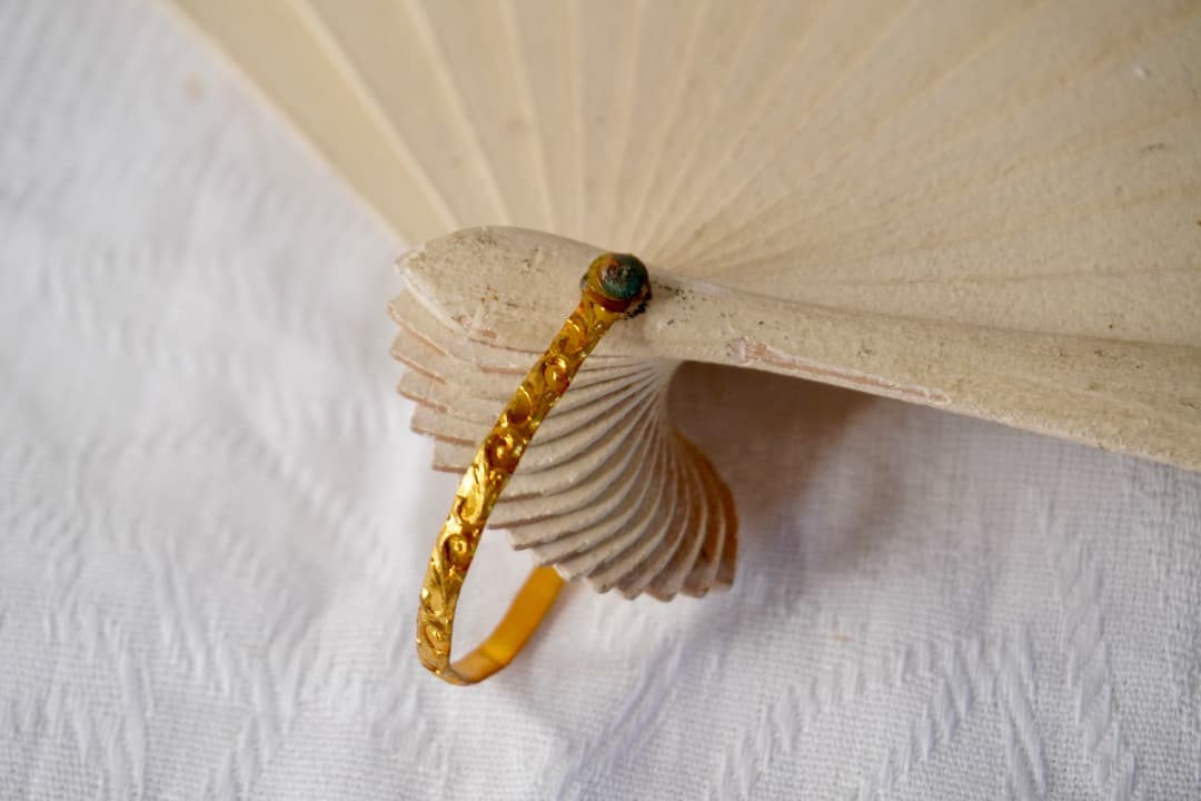 フランス アンティーク エヴァンタイユ レース扇子