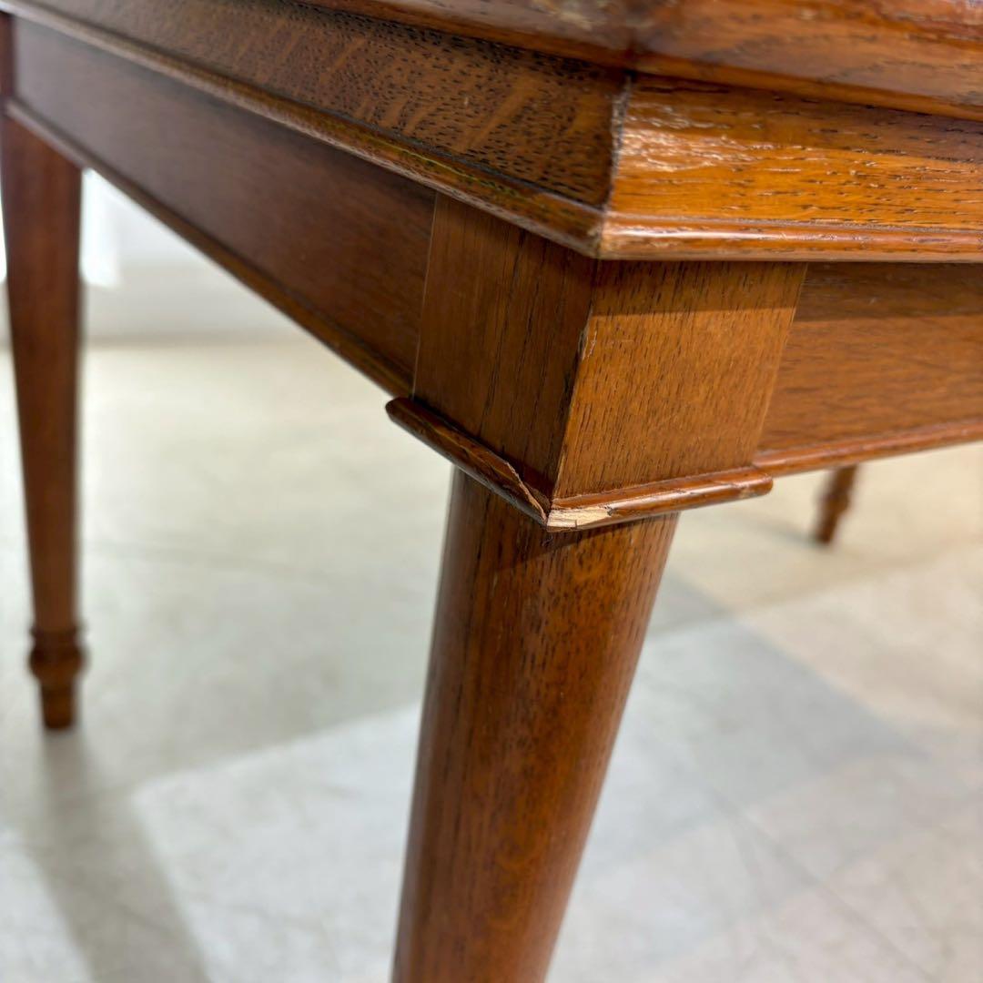 センターテーブル　ローテーブル　木製　真鍮装飾　ヨーロピアン 2/2