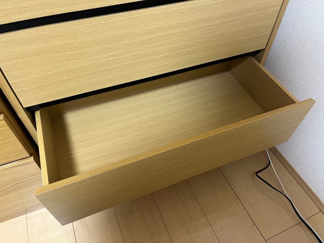 4段チェスト ナチュラルウッド オーク ニトリ タンス