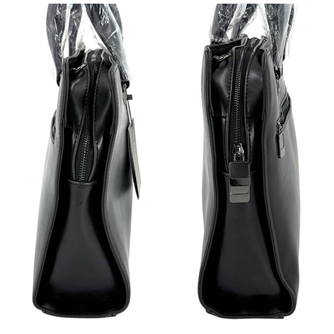 【未使用品】メンズ ビジネスバック ブリーフケース 2way レザー A4収納