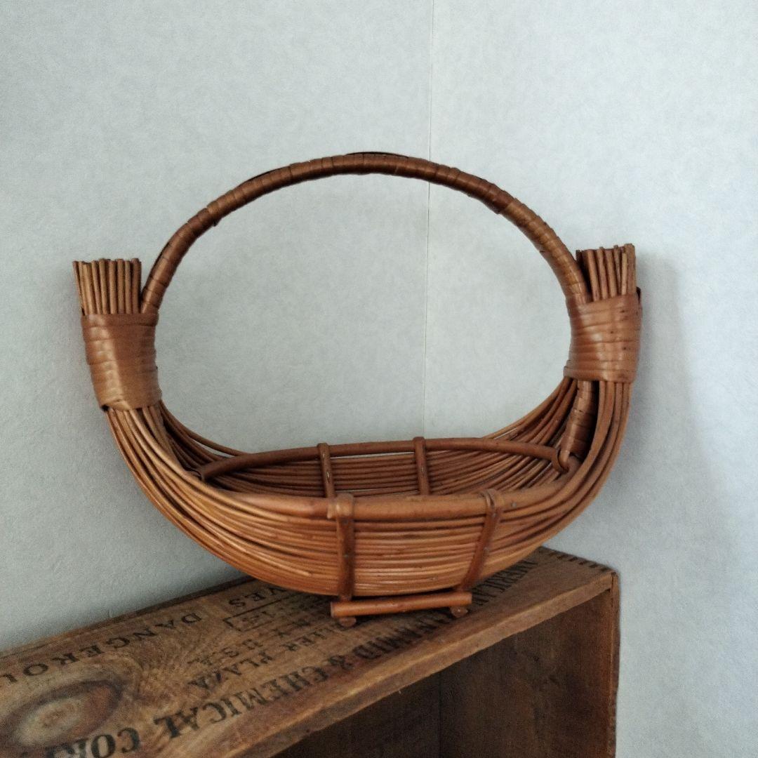 北欧ヴィンテージ雑貨　籐のかご