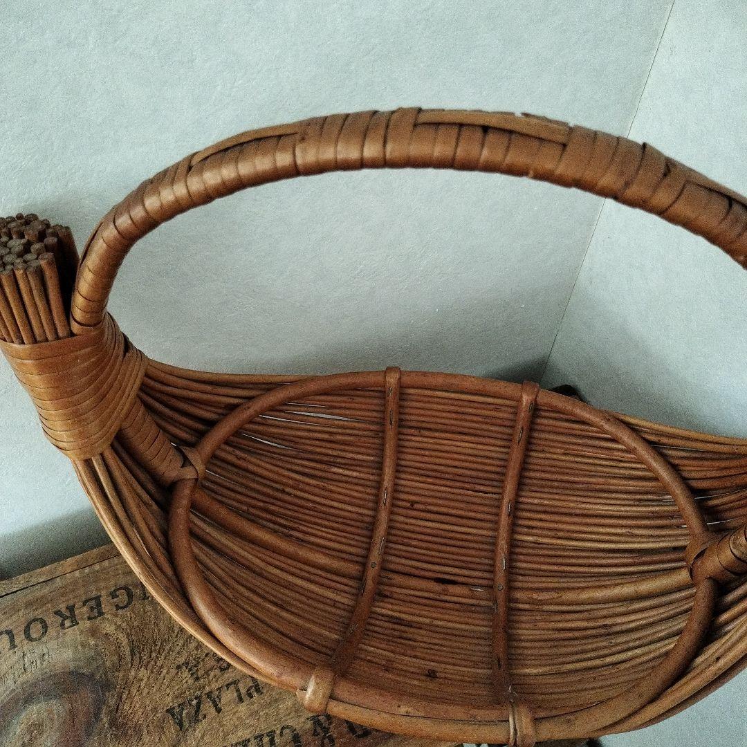 北欧ヴィンテージ雑貨　籐のかご