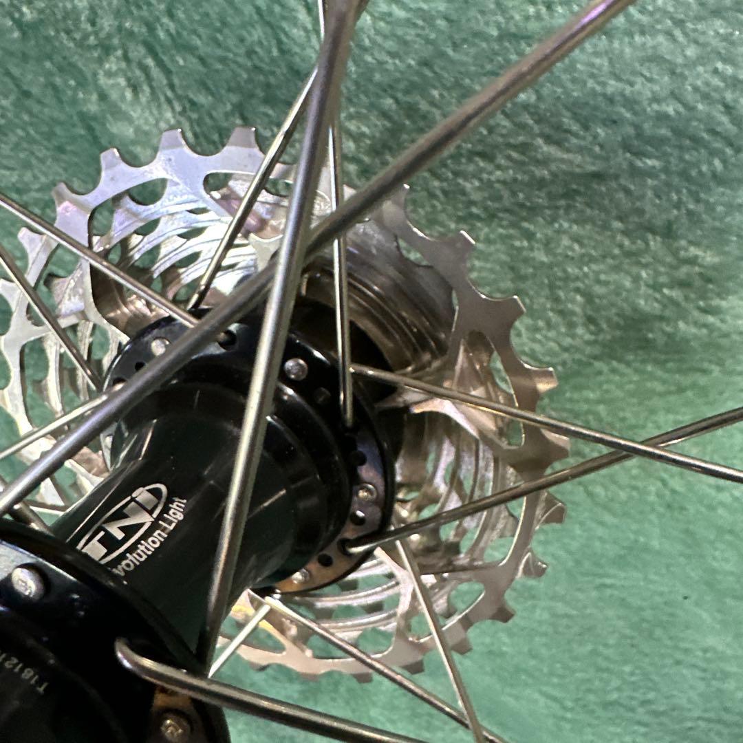 TNIカーボンロードホイール前後セットEDEOカセット付き中古品