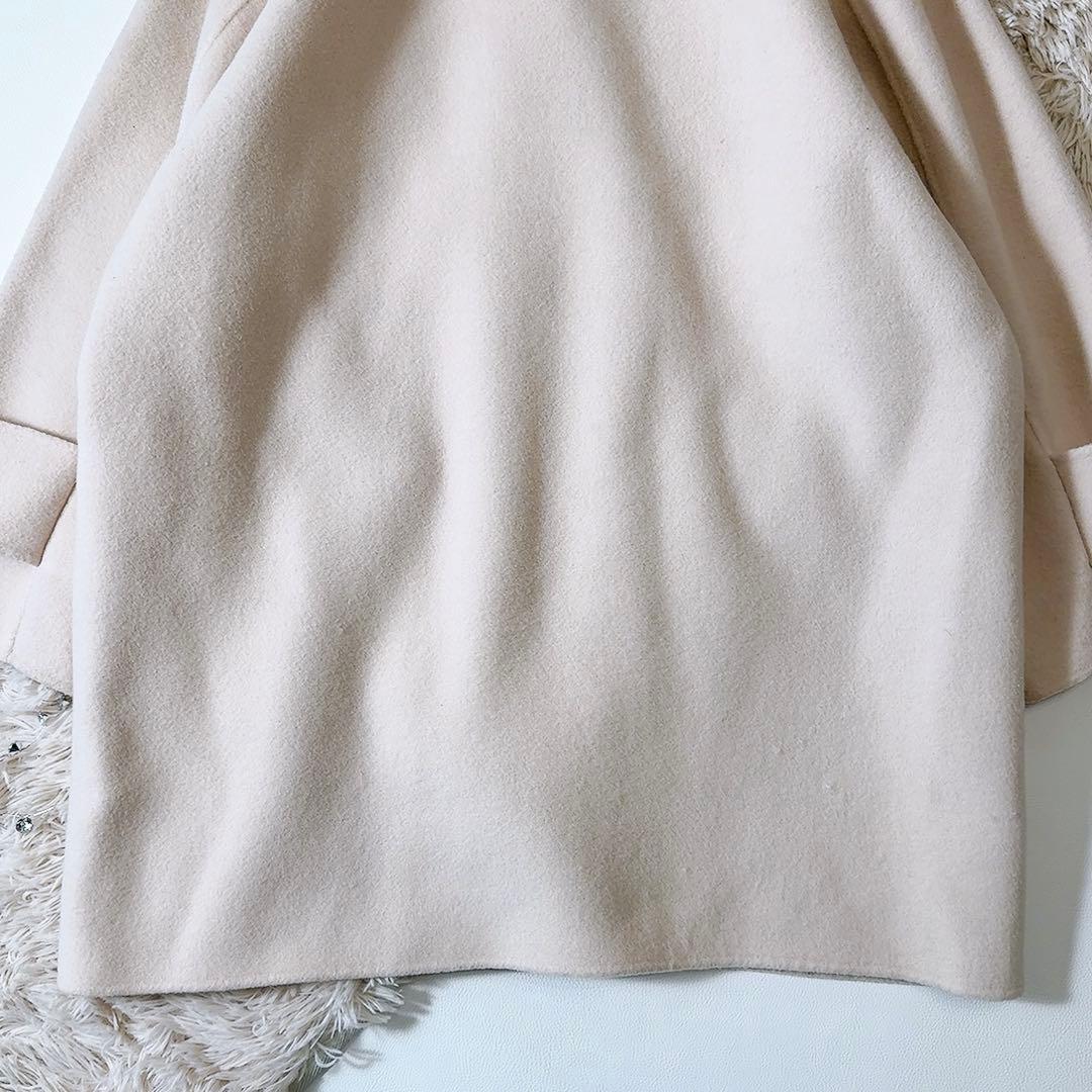 美品ꕥミラオーウェン 接結ハーフ丈Aラインコート ゆったり 川口春奈さん ドラマ