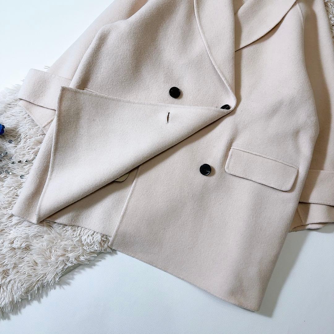 美品ꕥミラオーウェン 接結ハーフ丈Aラインコート ゆったり 川口春奈さん ドラマ