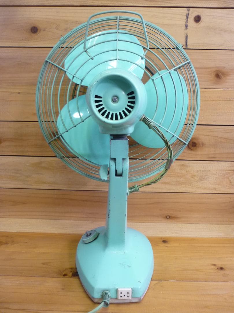1960年代 ミツビシ 三菱 扇風機 稼働品 卓上壁掛両用 ミントグリーン