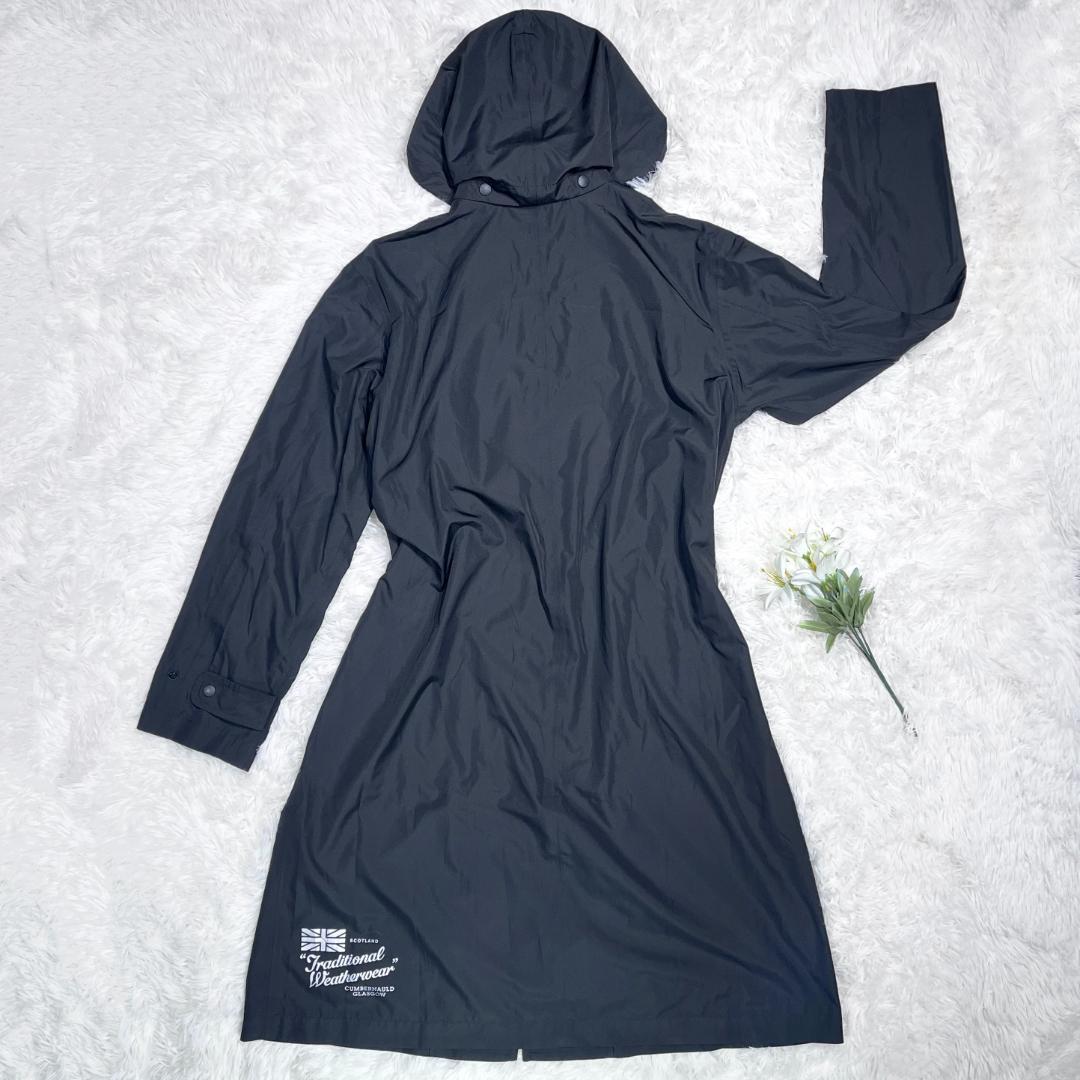 新品未使用☆トラデショナルウェザーウェア レインコート M パッカブル 黒 撥水