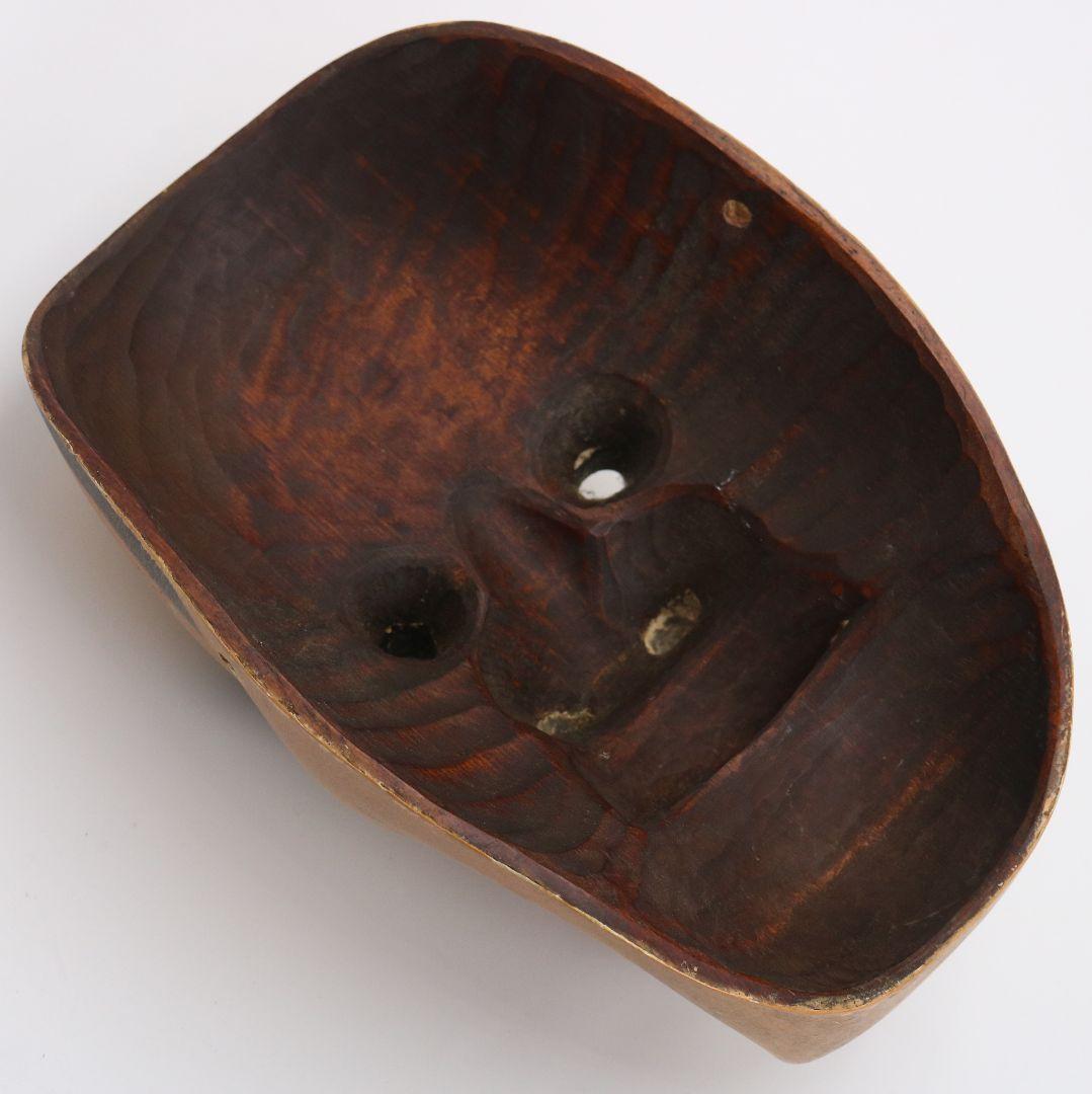 能面 黒髭 竜神 彩色木彫　AC1014