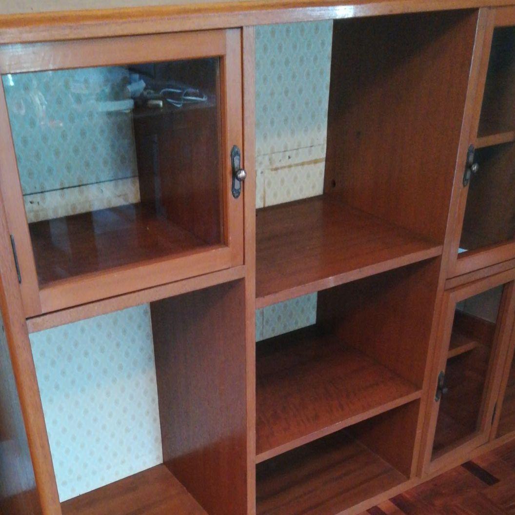 レトロ　ガラス扉家具