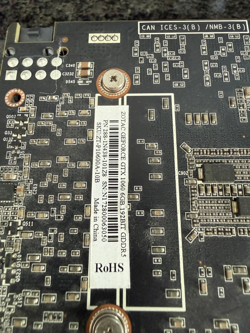 ZOTAC GEFORCE GTX 1060 6GB グラボ