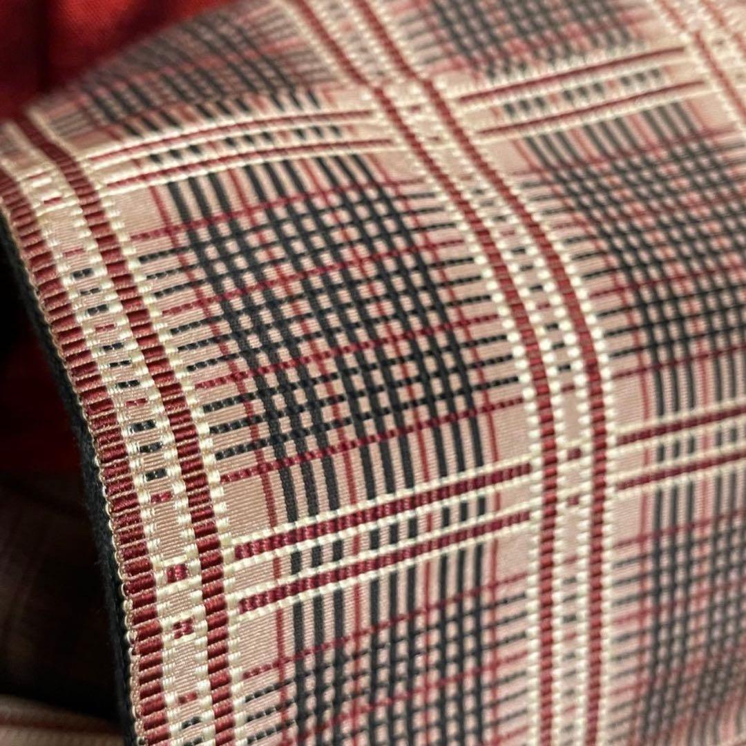 sy254 色紬 正絹 紬着物 色無地 身丈159裄丈67 新品美品 赤