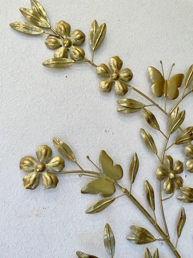 蝶々　花　枝木　壁掛け　インテリア　オブジェ