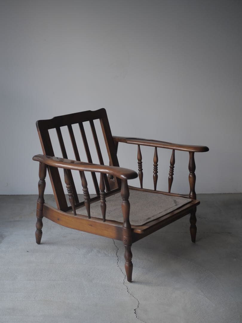 ②カリモク　ソファ　椅子　チェア　現状　古家具　古道具　アンティーク　昭和レトロ