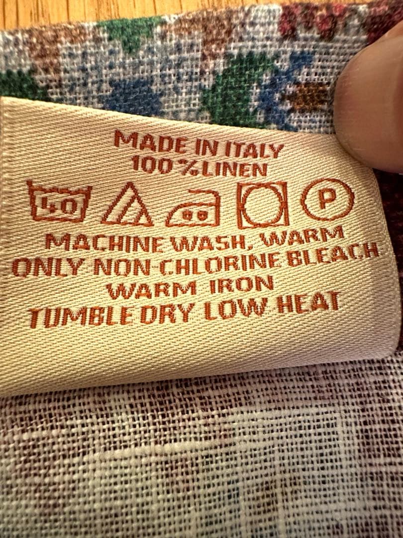 イタリア製　リネンマルチクロス大判