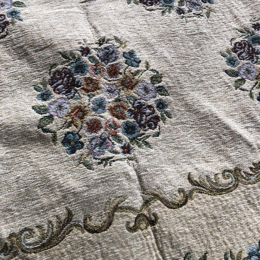 ゴブラン調？リバーシブルラグ ソファカバー  ベッドカバー