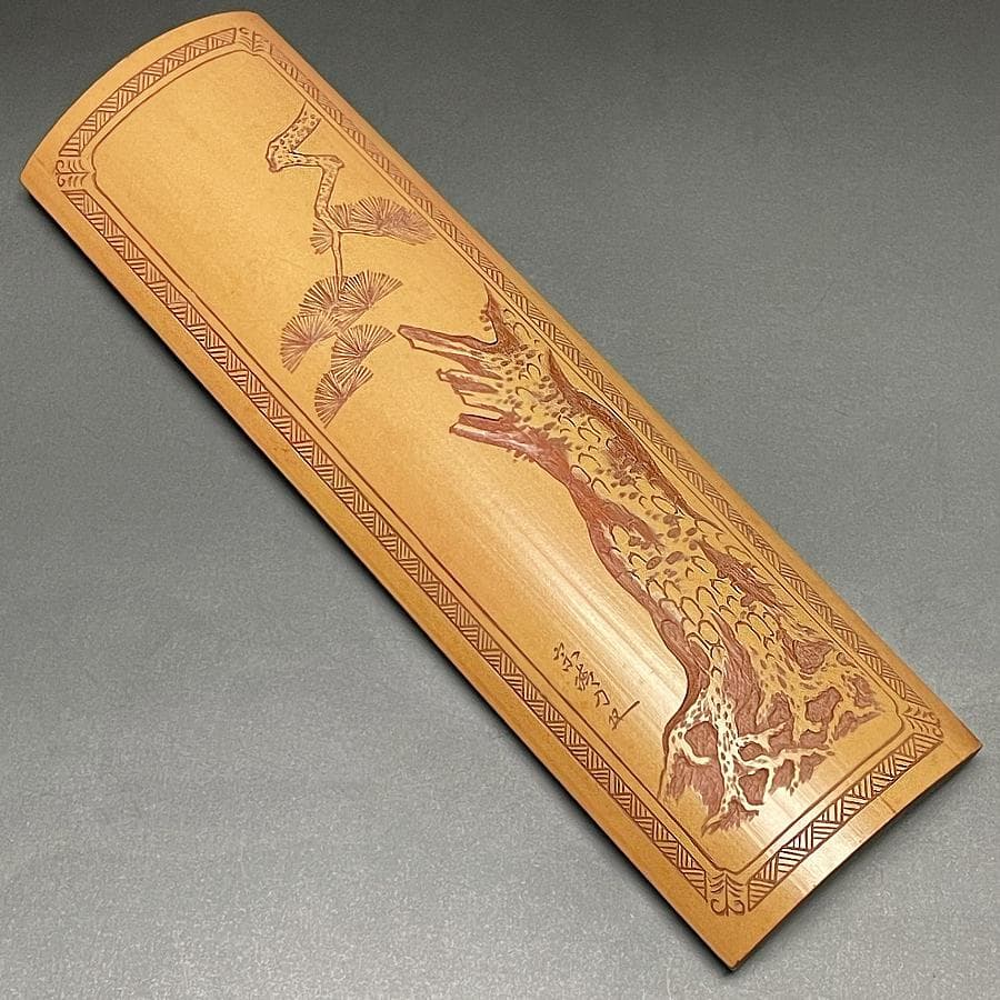 【茶道具/茶合】 茶量 茶道 竹 細密彫刻 煎茶道具 茶道具