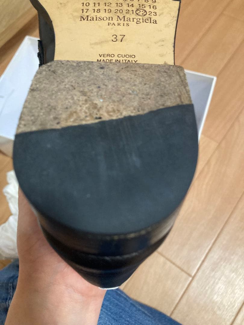 あんしん鑑定◎マルジェラローファー /黒 /普段23.5着用でちょうどのサイズ