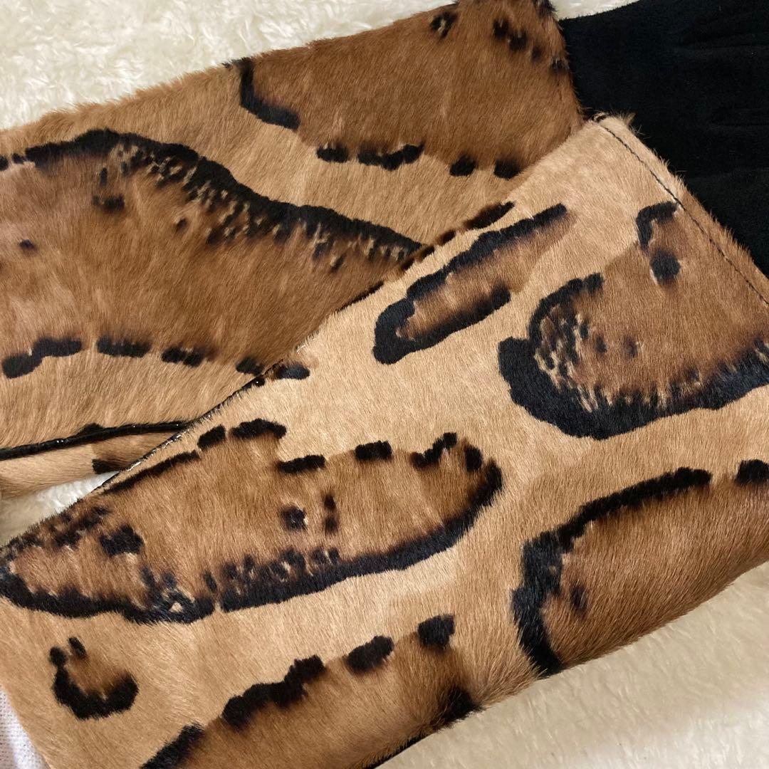 【最高級】ジョルジオアルマーニ シルクライナー ハラコ レザーグローブ 手袋 S