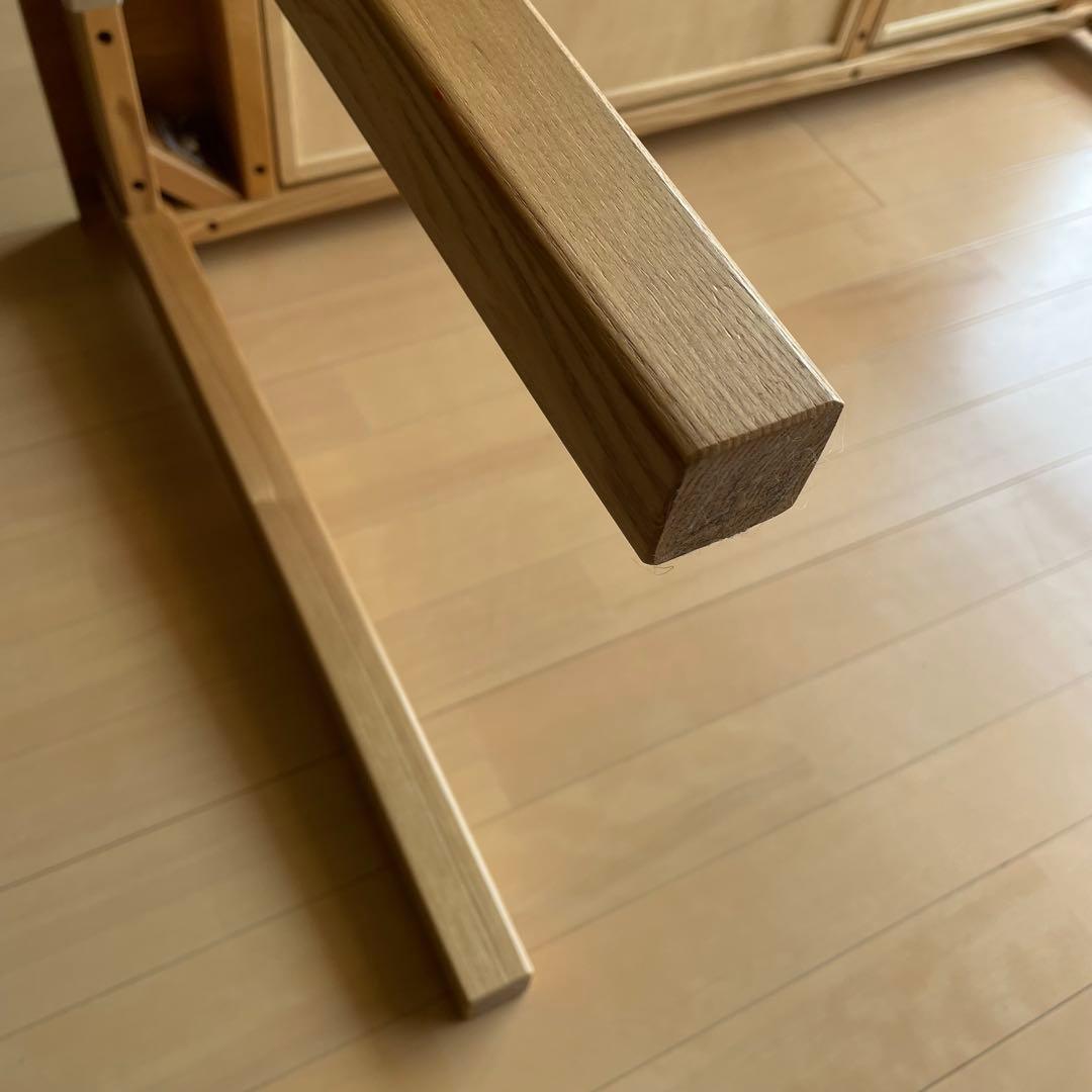 無印良品　タモ　無垢材　デスク