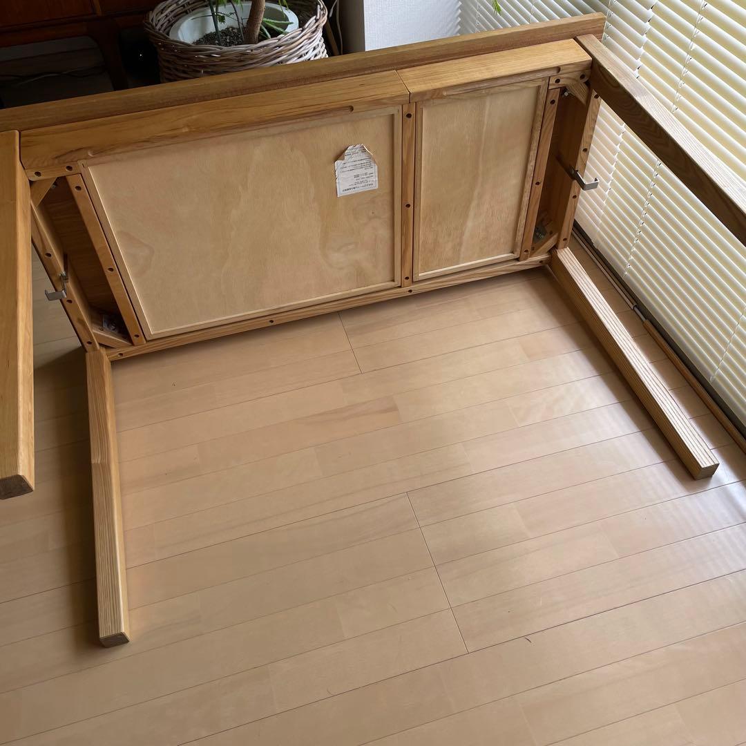無印良品　タモ　無垢材　デスク