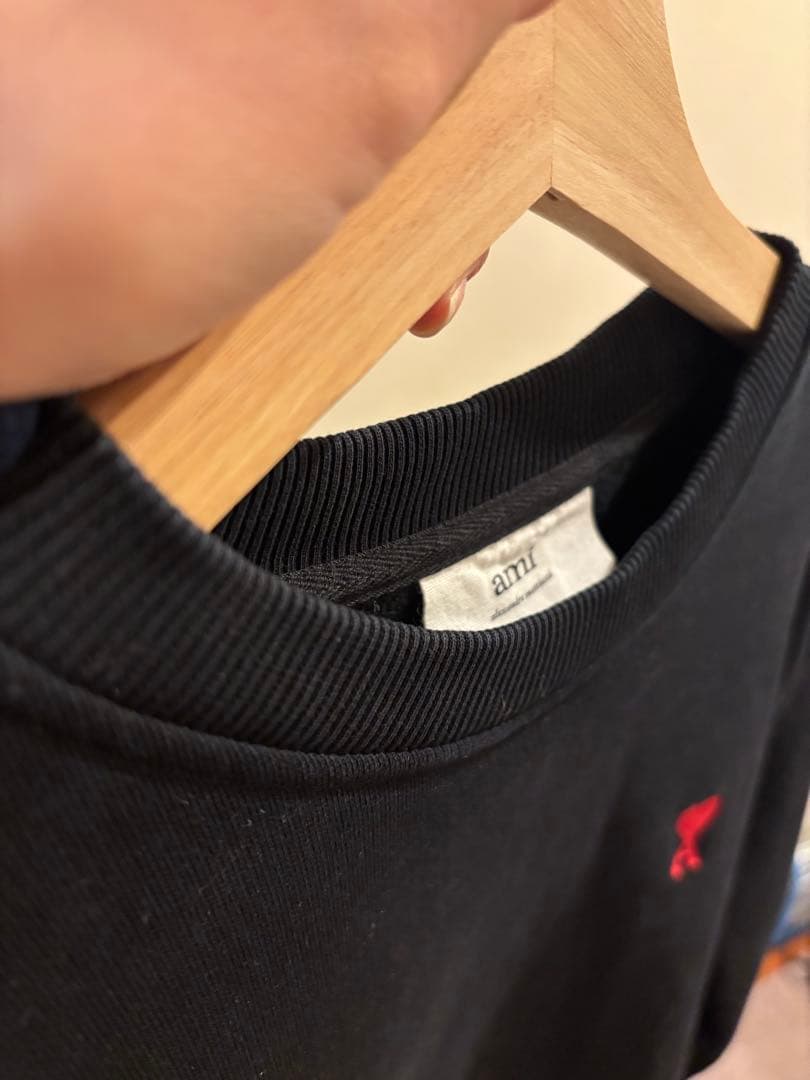 黒M アミパリス　正規品ブラックスウェット　　AMI PARIS ユニセックス