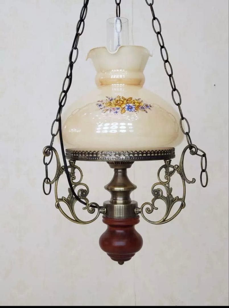 ヴィンテージペンダントライト 花柄