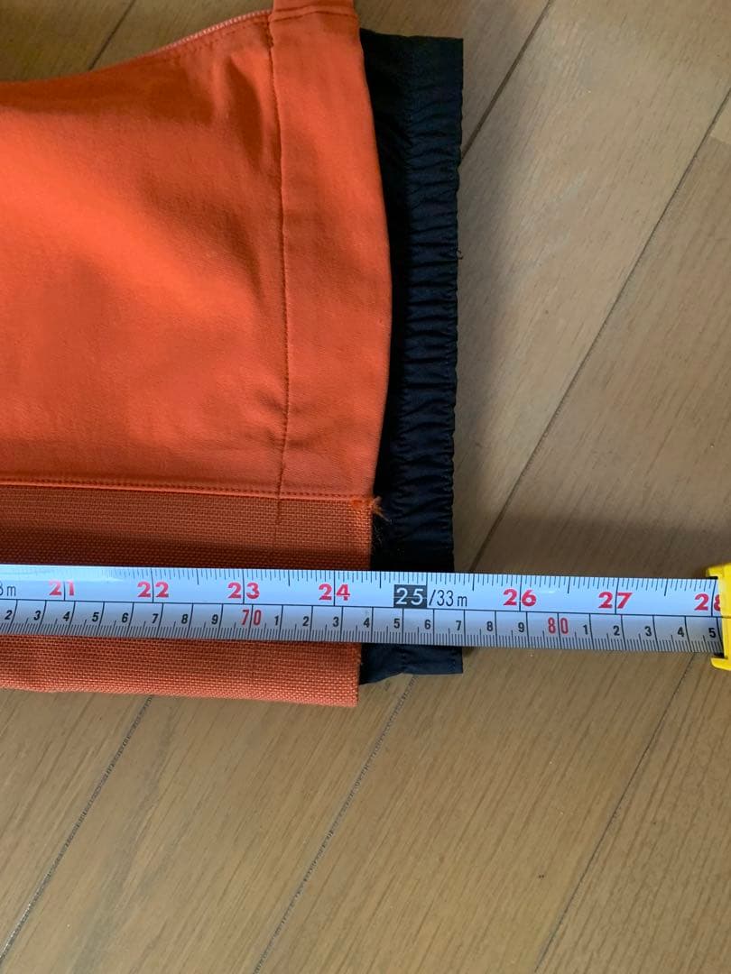 オレンジ サスペンダー付き スキーウェア