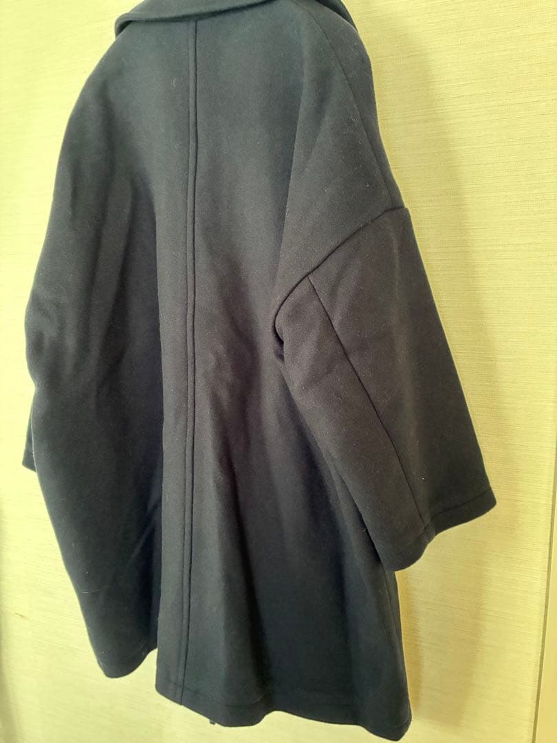 美品　FRAMeWORK ロングPコート　ネイビー 36