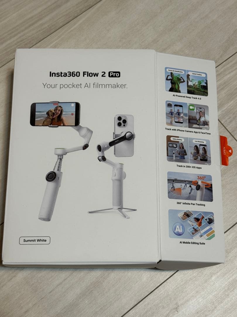 【美品】Insta360 Flow 2 Pro、iPhone用磁気アダプター付き