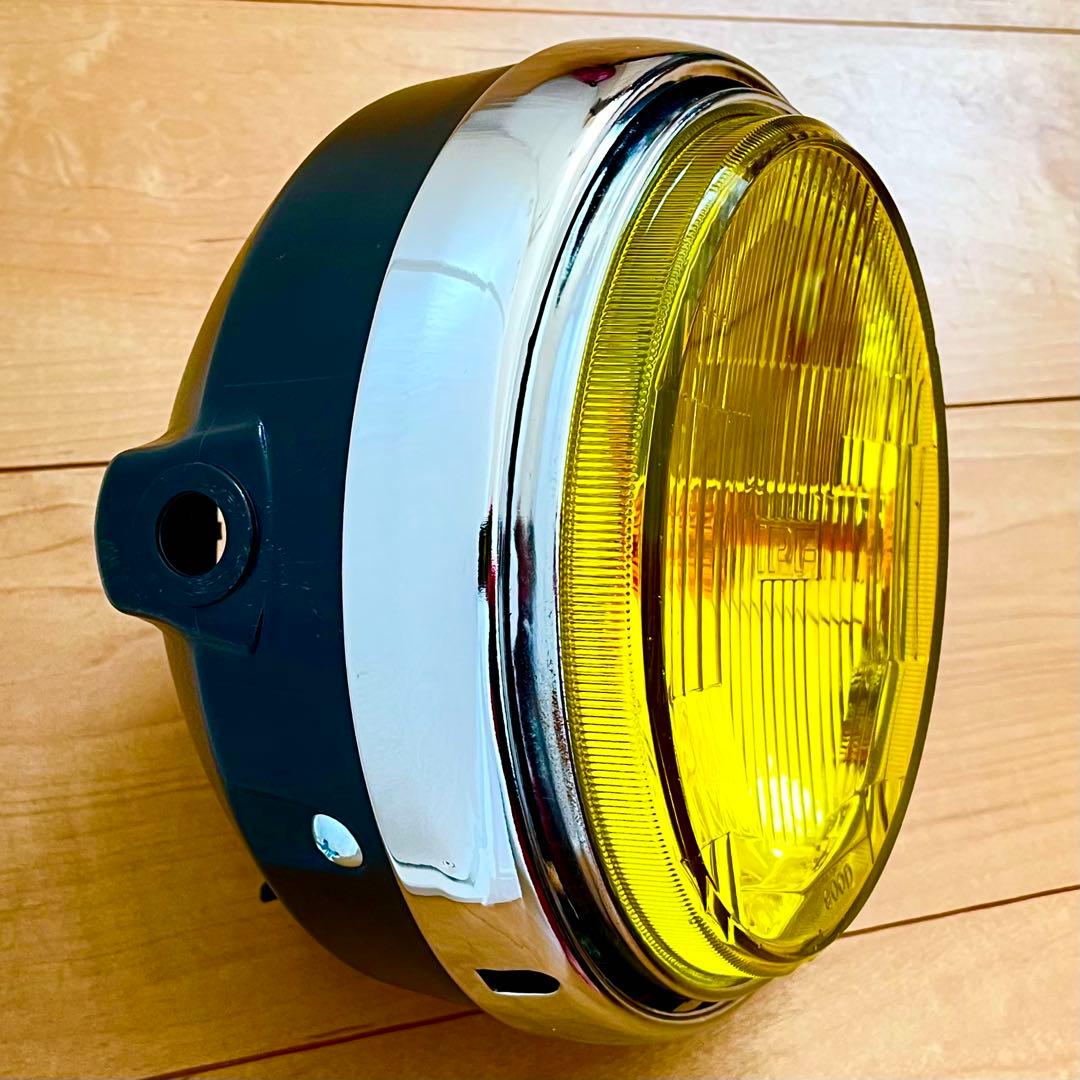 当時物 IPF 凹み デメキン ヘッドライト イエロー