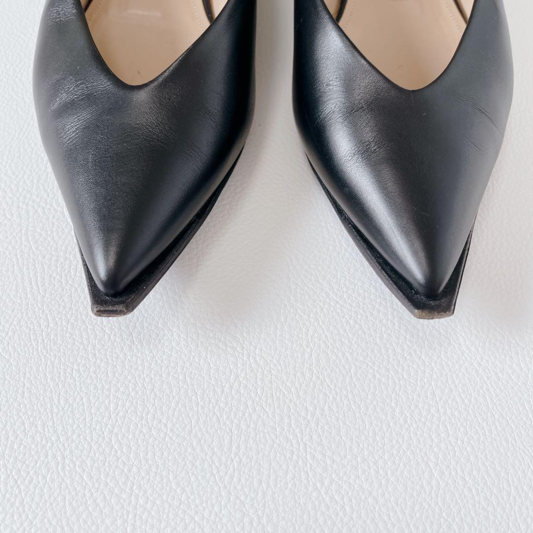超美品✨PELLICOフラットパンプス　ポインテッドトゥ　レザー　24.5