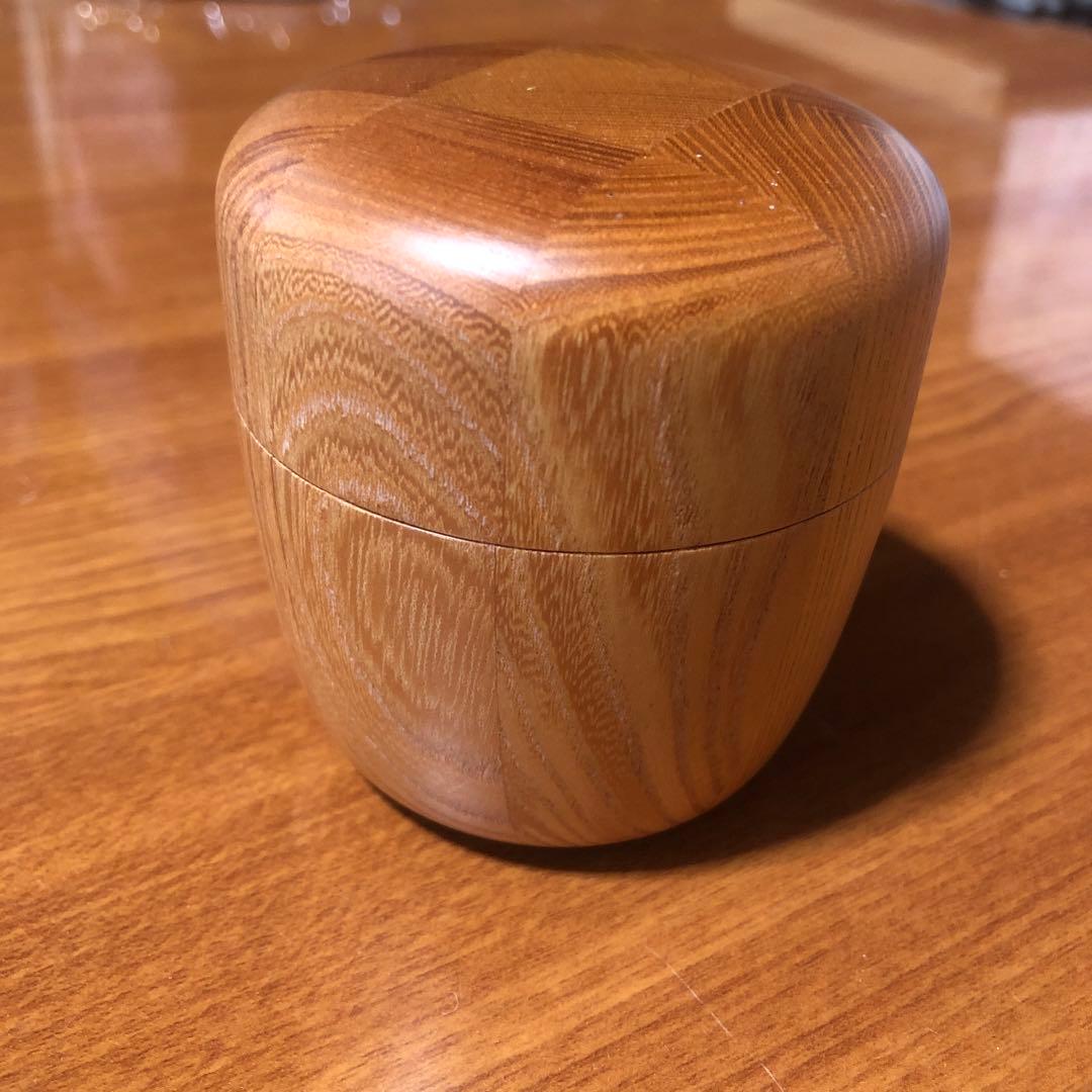 寄木細工 箱根細工 なつめ 棗 茶入れ 茶道具 茶道 無垢 茶筒 小物入れ