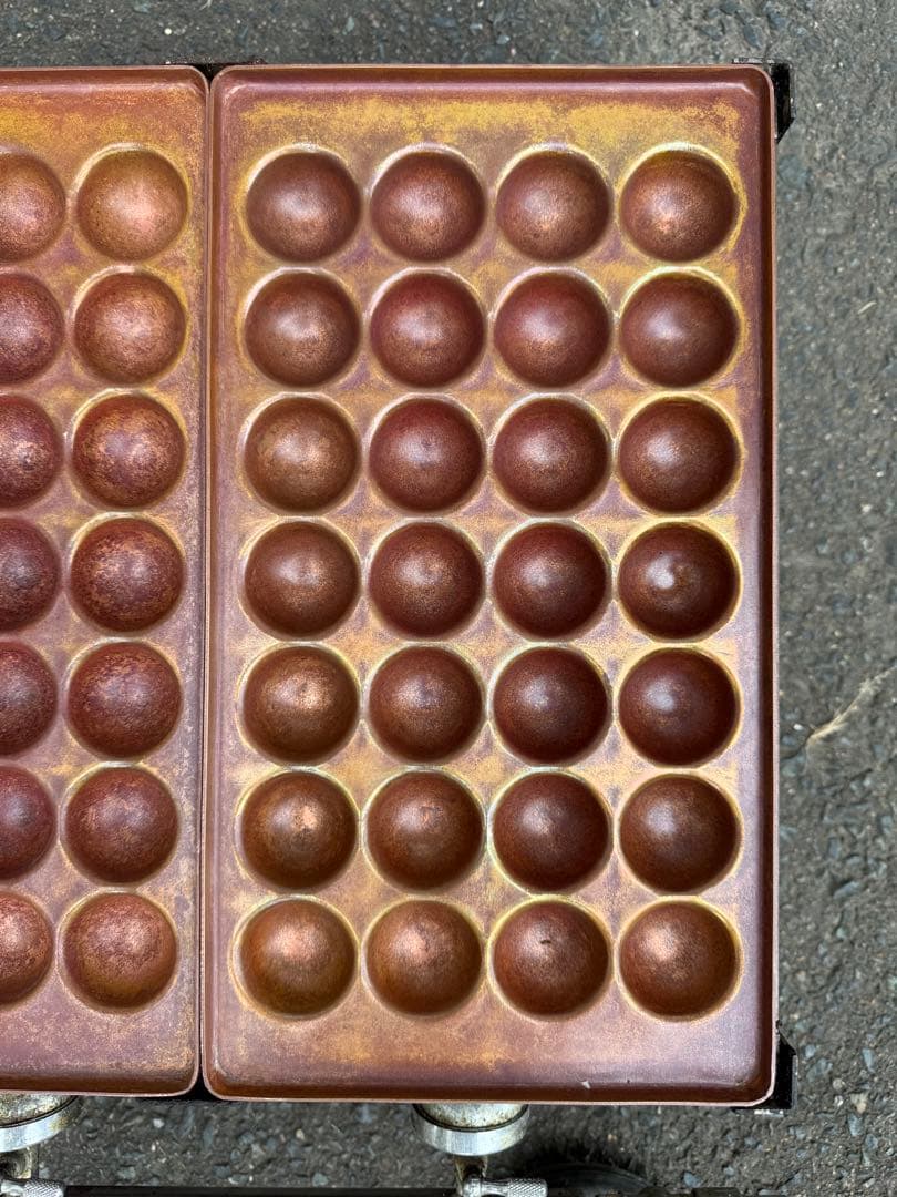 ガス式　たこ焼き器 4連 ×28プロパン(LPガス) 業務用　　銅板