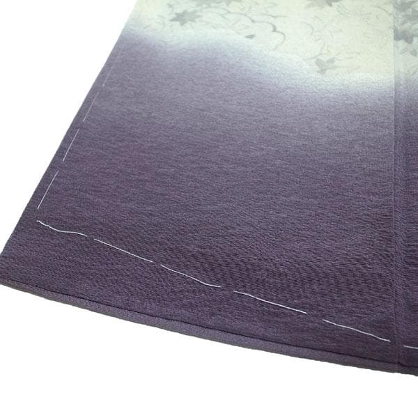 訪問着 着物 袷 樽本伊勢蔵 摺り友禅 手描き 裄65 Ｍ 新古品 sn1793