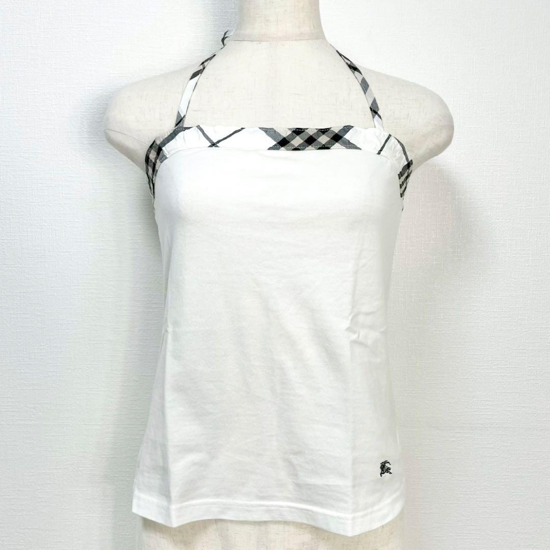 y2k❤️ BURBERRY BLUE LABEL ホルターネックトップス