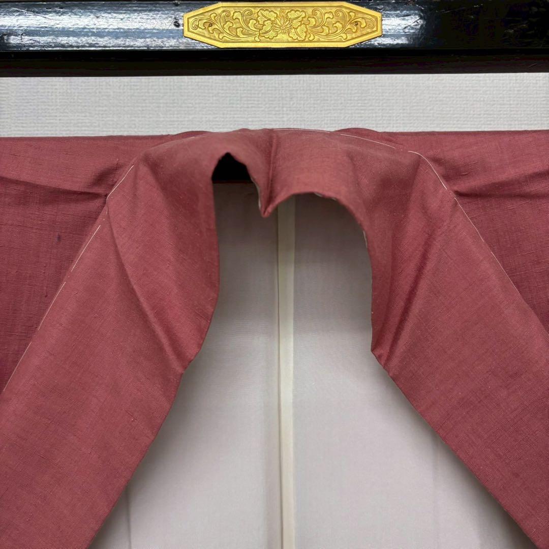 本場結城紬 奥順 はたおり娘 裄66 無地紬 着物 正絹 一つ紋 RK-5540
