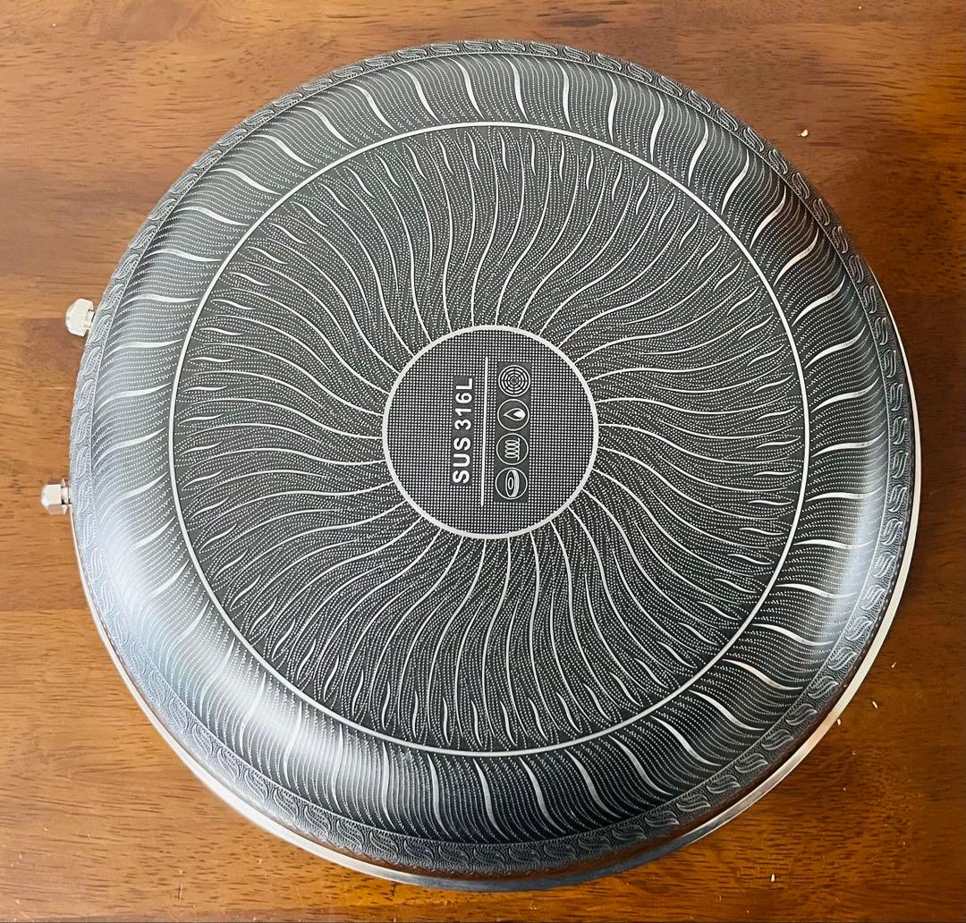 ステンレス製 多層構造フライパン・蓋付き