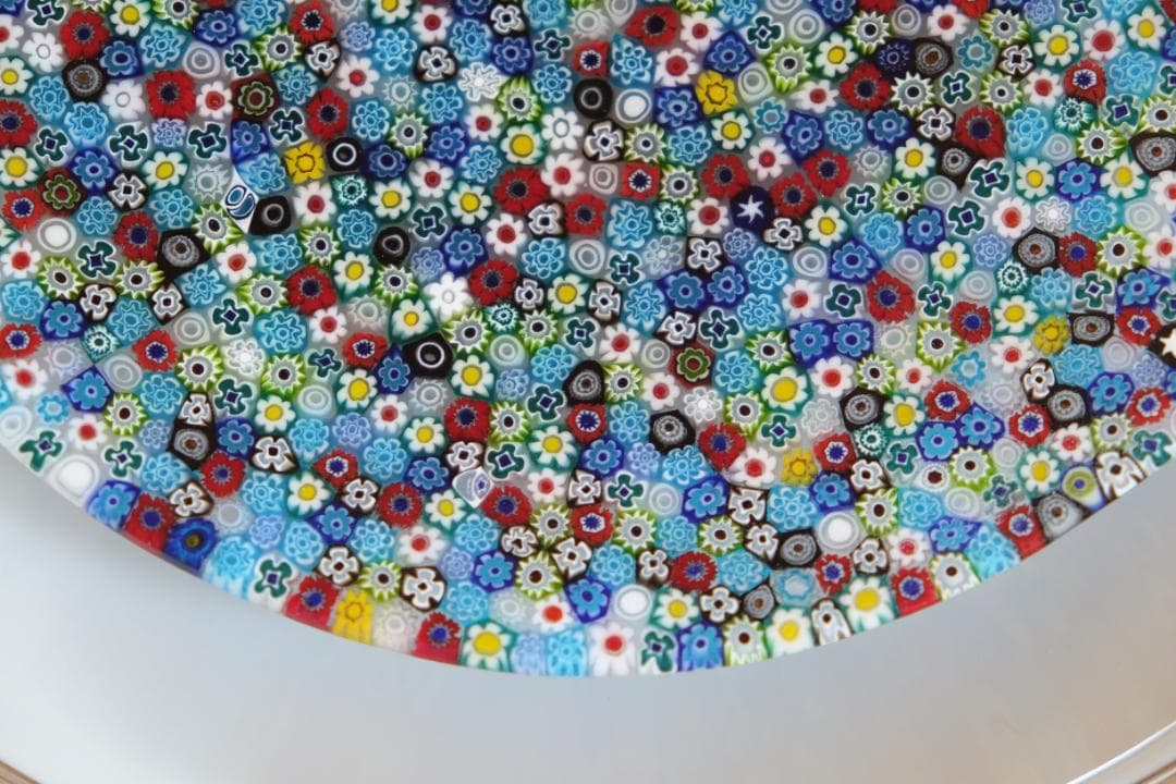 ベネチアンガラス ヴェネチアンガラス ミルフィオリ プレート グラス 江波冨士子