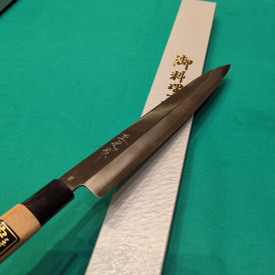 ≪銀三鋼使用≫正光作　柳刃包丁　刺身包丁　9寸　270ミリ　桜柄付き