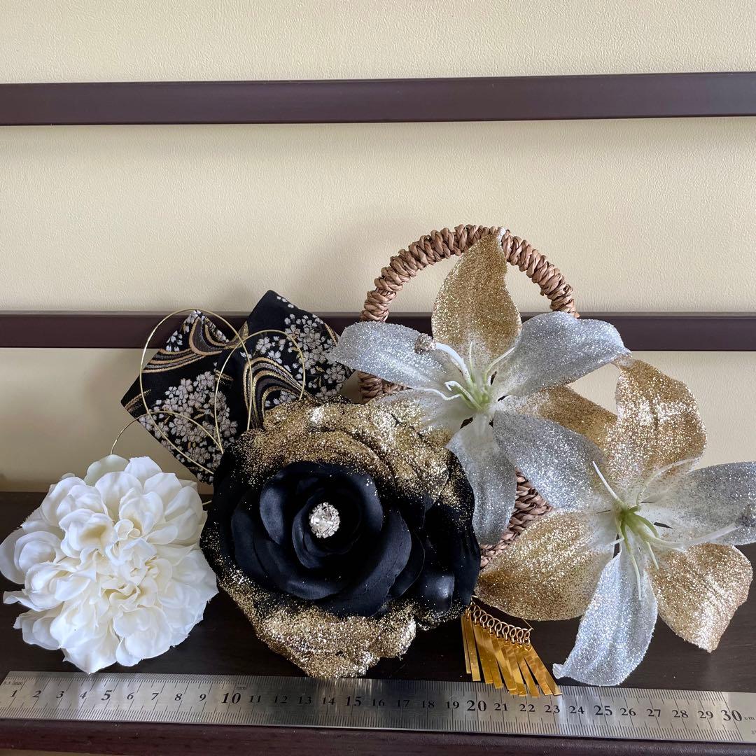 ゴールド　和装髪飾り　振袖髪飾り　成人式髪飾り　結婚式髪飾り　色打掛髪飾り