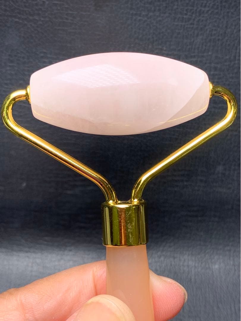 0415119 天然石ローズクォーツ美容ローラー