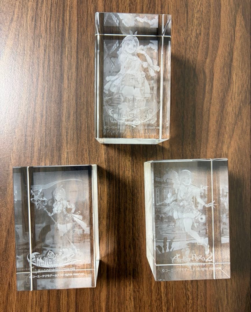 ライザのアトリエ　3Dクリスタル　3点セット