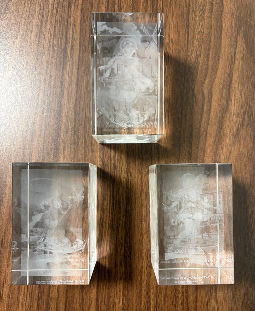 ライザのアトリエ　3Dクリスタル　3点セット