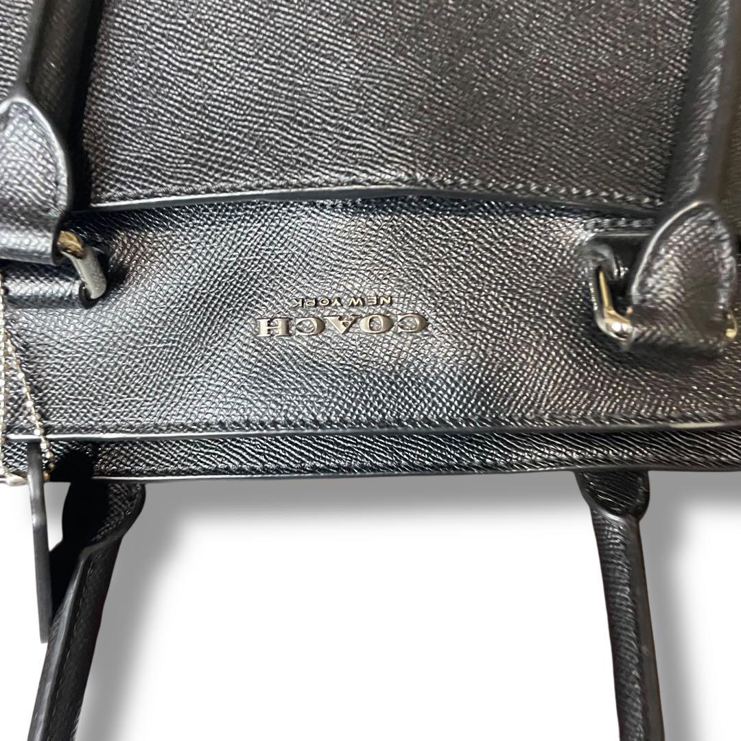 コーチ 2way ビジネスバッグ トートバッグ レザー 黒 A4可 F84630