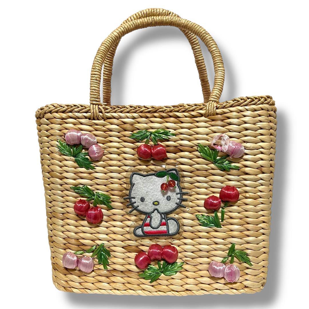 ハローキティ カゴバッグ サクランボ
