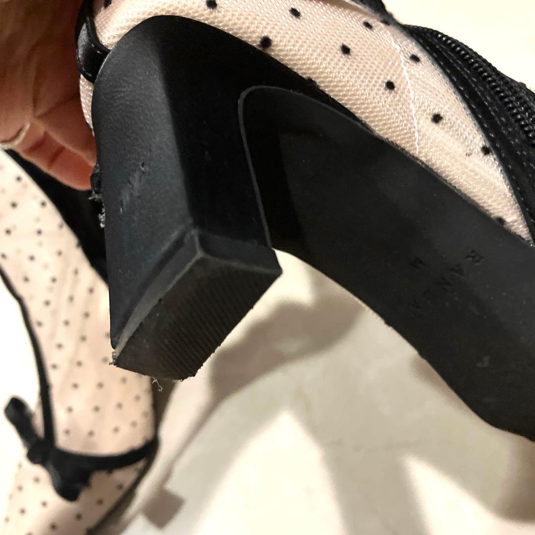 Randa リボンシアーショートブーツ