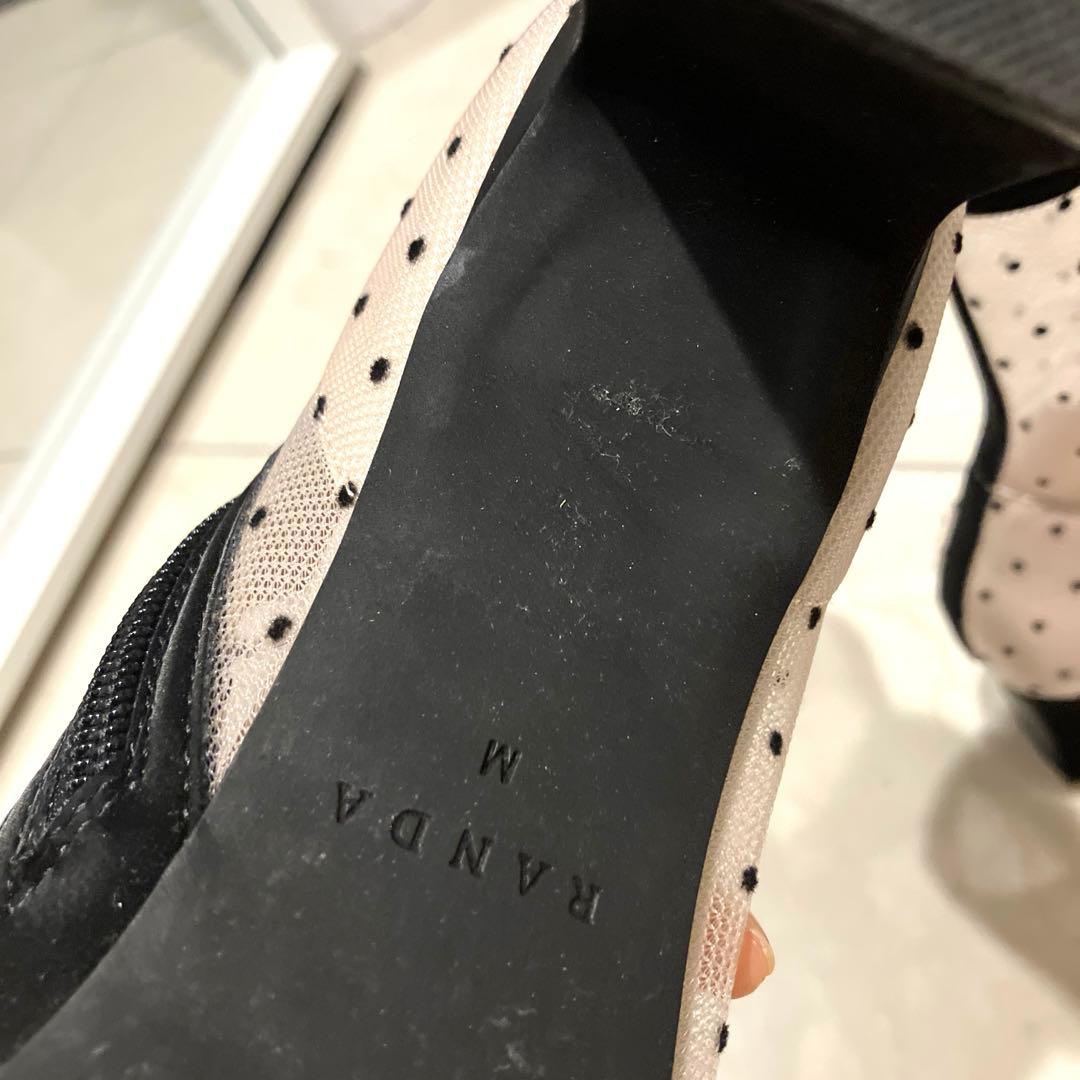 Randa リボンシアーショートブーツ