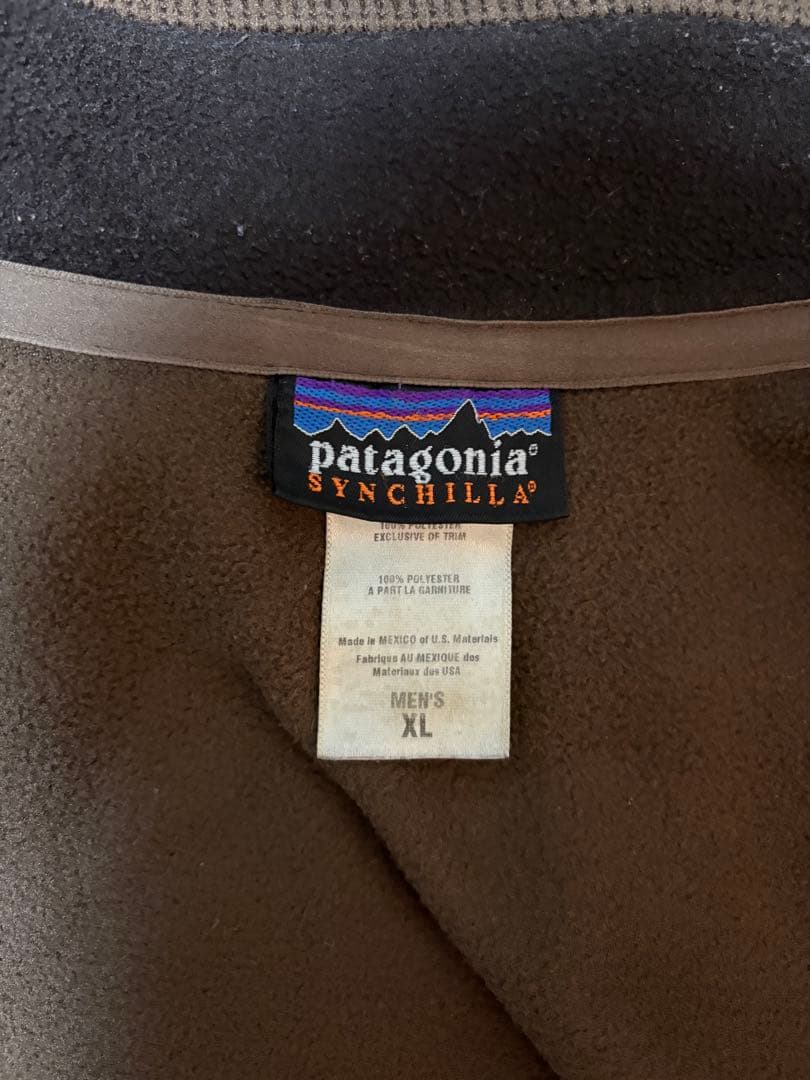 Patagonia Synchilla ベスト ブラウンXL フリース　シンチラ